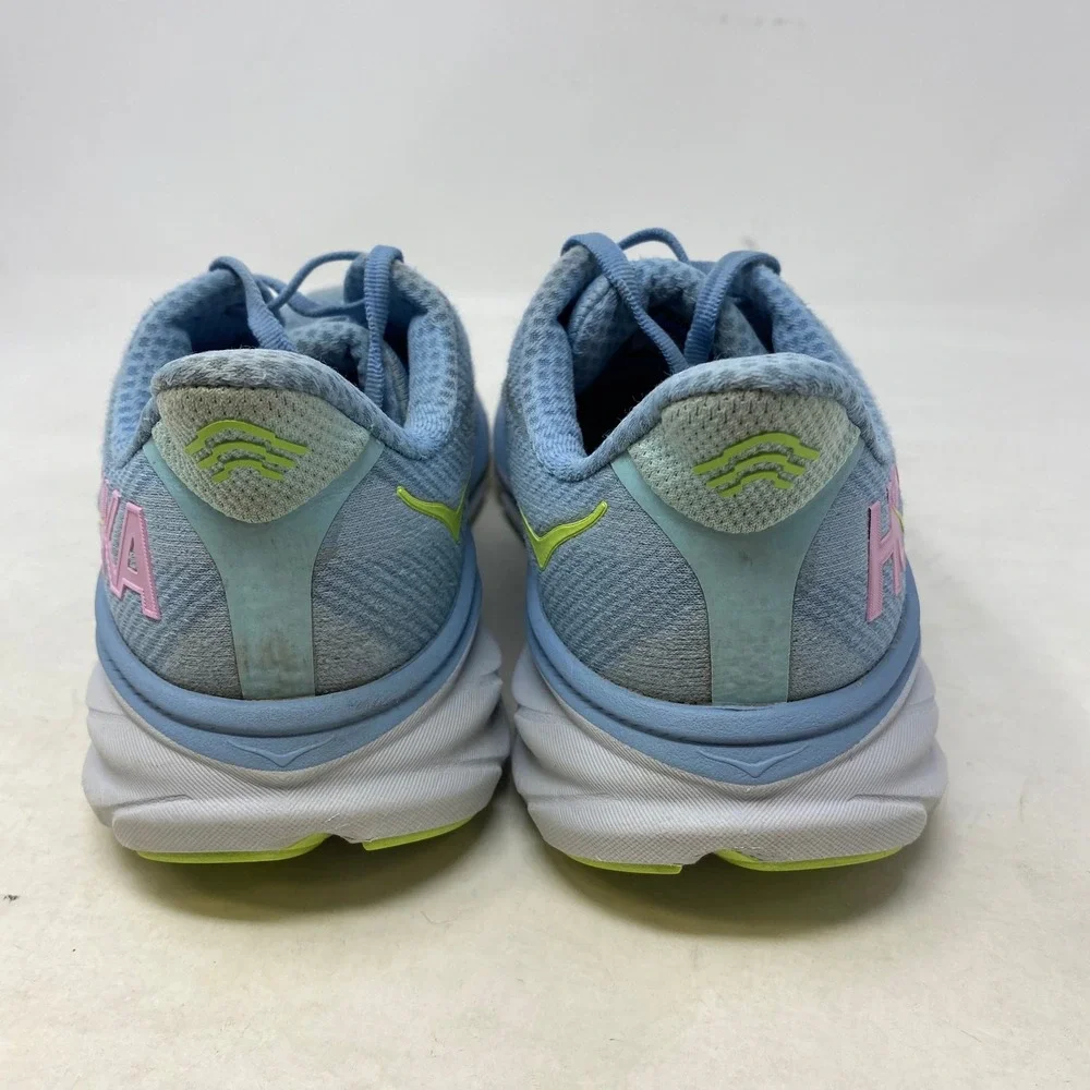 Hoka Clifton 9 Women 8.5 Running Shoes Dream Blue Ice Water Pink 1127896-DNK